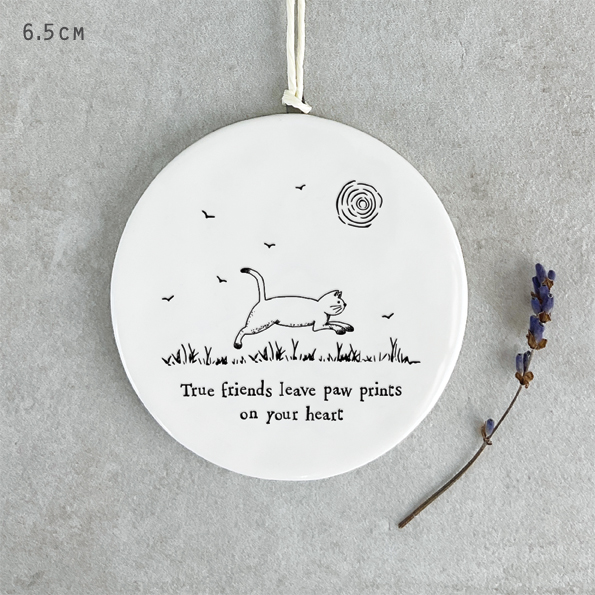 Cat Hanger - True Friends Leave Paw Prints