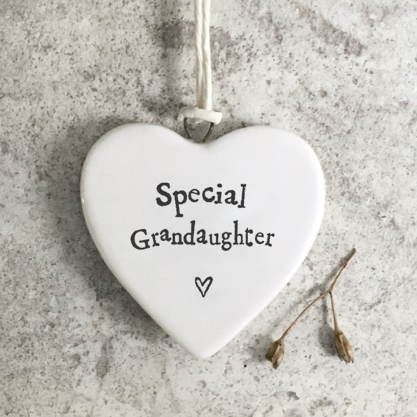 Porcelain Heart - Special Grandaughter